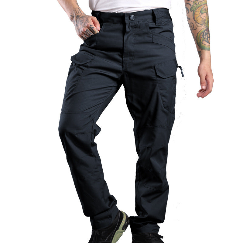 Solid Color Waterproof Men's Wear-resistant Plaid Overalls - KuzuSHOP