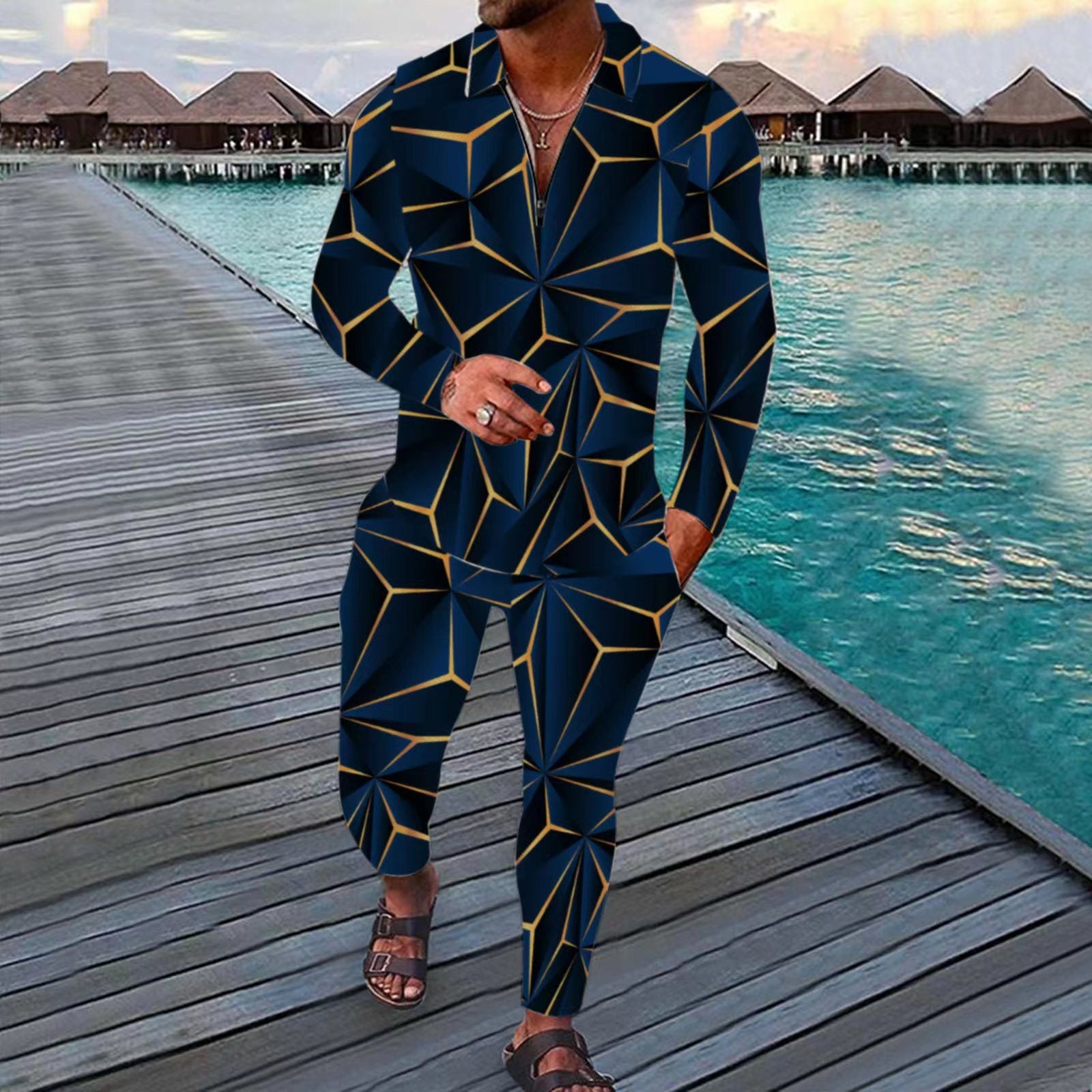 Autumn Long-sleeved Trousers Two-piece Sports And Leisure Men's Suit - KuzuSHOP