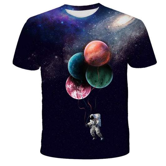 Digital Print Astronaut T-Shirt - KuzuSHOP