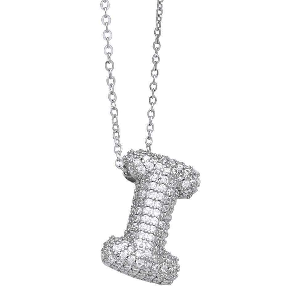 26 English Letter Necklace For Women Inlaid Zircon - KuzuSHOP