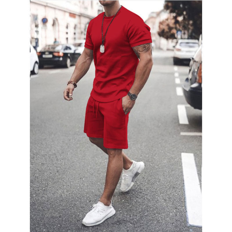 Short Sleeve Shorts Two-Piece Sports And Leisure - KuzuSHOP