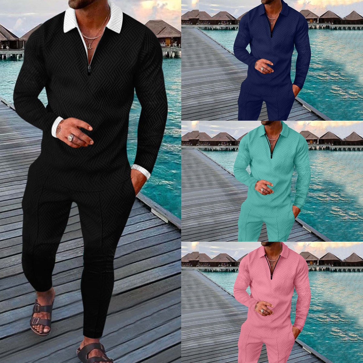 Autumn Long-sleeved Trousers Two-piece Sports And Leisure Men's Suit - KuzuSHOP