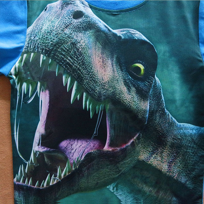 Round Neck Cartoon Boy Short Sleeve - KuzuSHOP