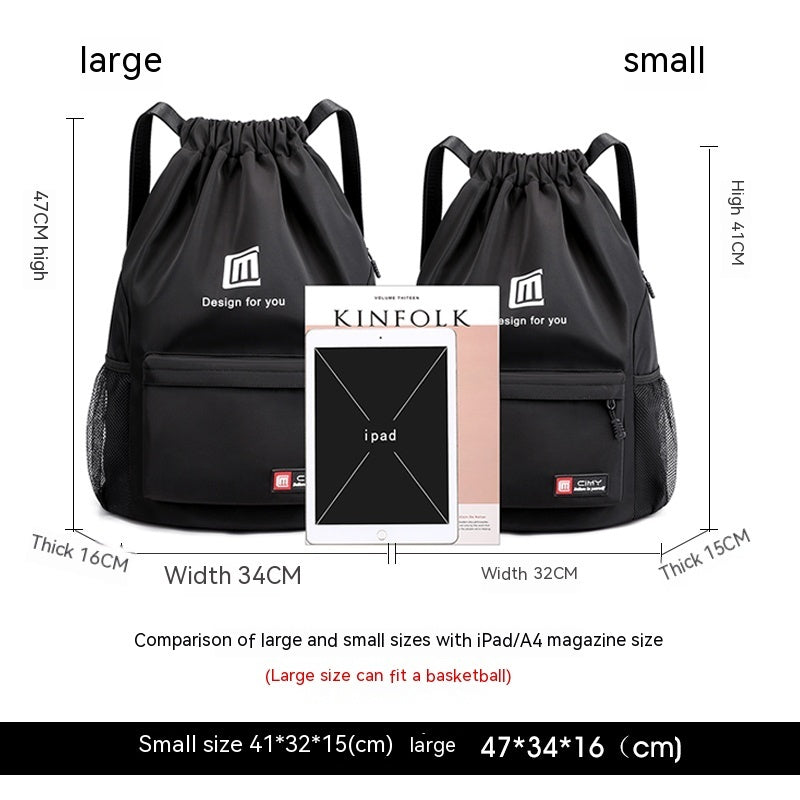 Travel Backpack Women's Large Capacity Travel Exercise Bag Drawstring Bag Drawstring Bag Oxford Waterproof - KuzuSHOP