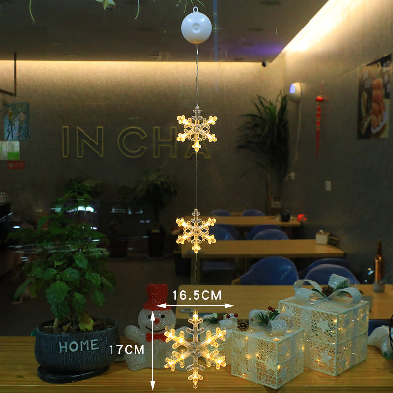 Christmas 3pcs LED Light Star, Xmas Tree Hanging Ornaments Decoration For Home, Christmas Decorations - KuzuSHOP