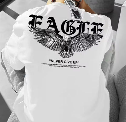 Summer Men's Loose Plus Size Print Round Neck Short Sleeve T-shirt - KuzuSHOP