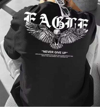 Summer Men's Loose Plus Size Print Round Neck Short Sleeve T-shirt - KuzuSHOP