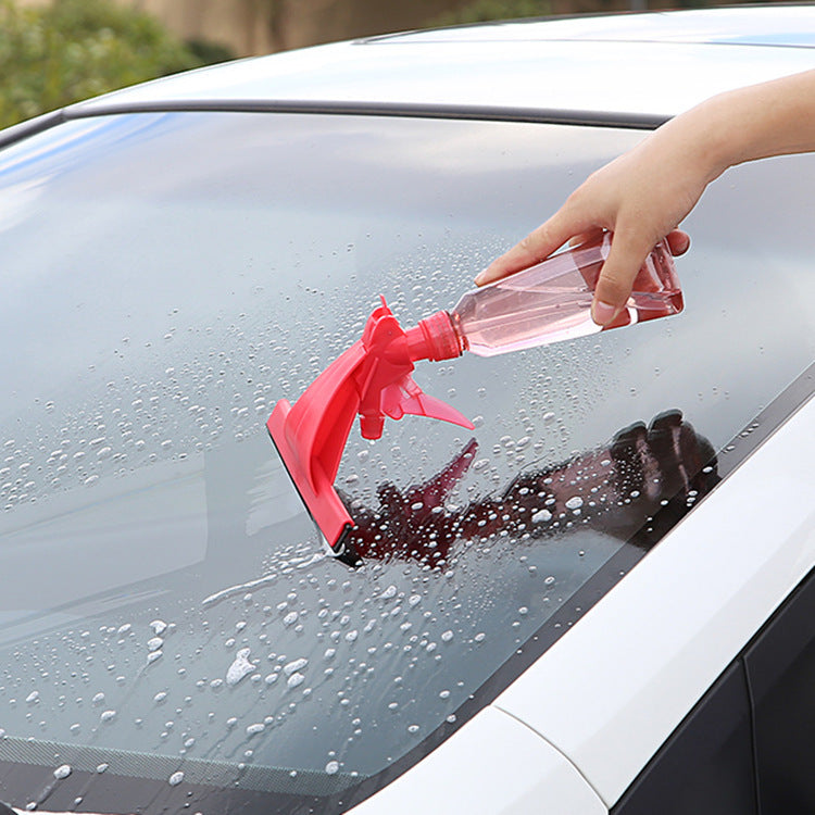 Glass Cleaning Brush with Water Spray Window Cleaner High-quality Aluminum Long Handle Wiper and Cloth Combo Silicone - KuzuSHOP