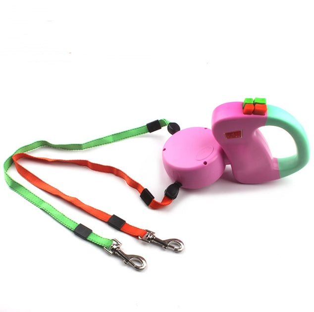 Retractable Dual Pet Dog Walking Leash - KuzuSHOP