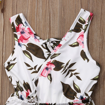 Summer Girls baby girl Floral Outfits Clothes - KuzuSHOP