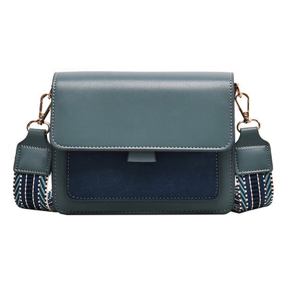 2019 autumn new small square bag simple women's bag personality ethnic style ribbon contrasting color one shoulder diagonal women's bag - KuzuSHOP