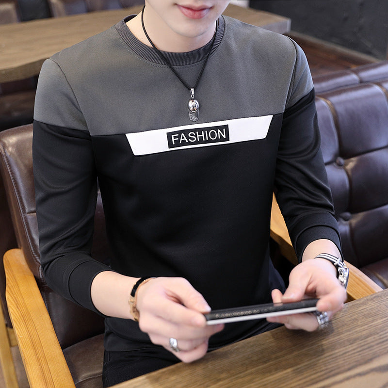 Spring and autumn color matching bottoming shirt