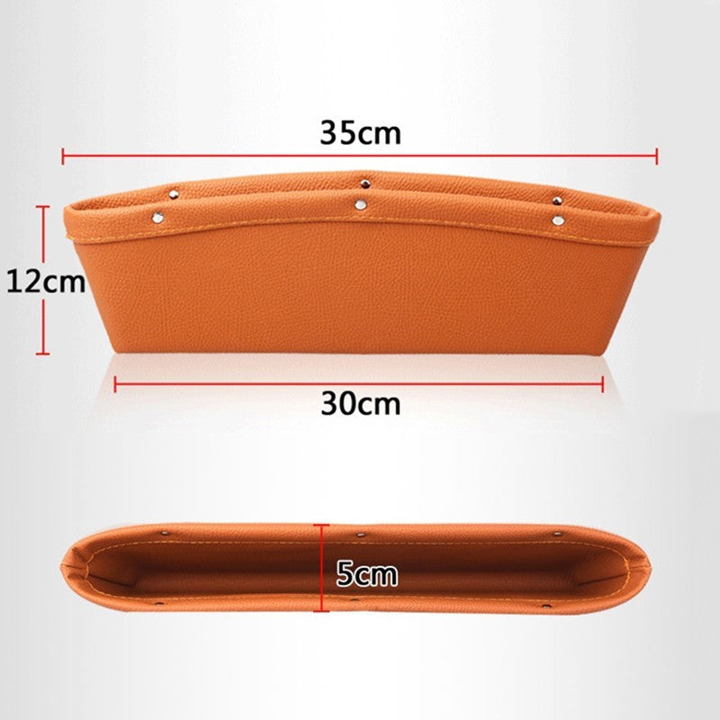 Car Organizer Box Caddy Catcher PU Leather Seat Gap Storage Bag - KuzuSHOP