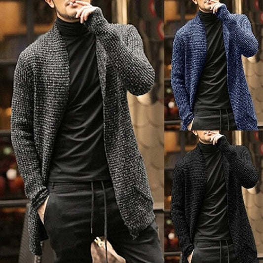 Long sleeve cardigan trench coat - KuzuSHOP