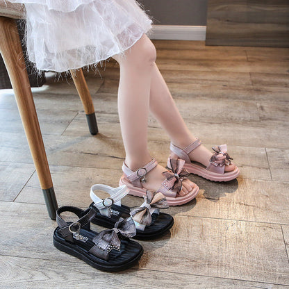 Fashion Children's Shoes Girls Bow Shoes - KuzuSHOP