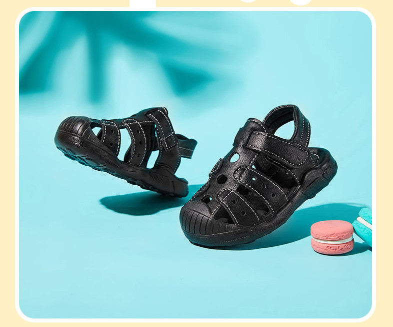 Girls Baby Soft Sole Boys Sandals Baotou Beach Shoes - KuzuSHOP