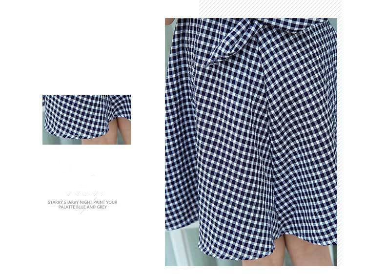 Summer Plaid Korean Style Big kids Children Girls Summer Western Style Princess Skirt - KuzuSHOP