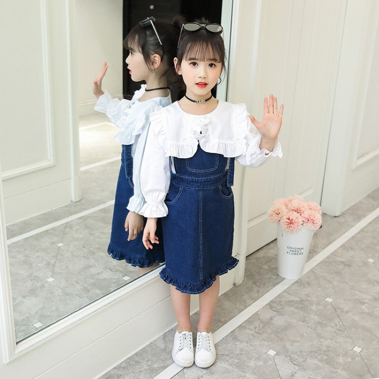 Girls' Super Western Style Suit Skirt Autumn Clothes - KuzuSHOP