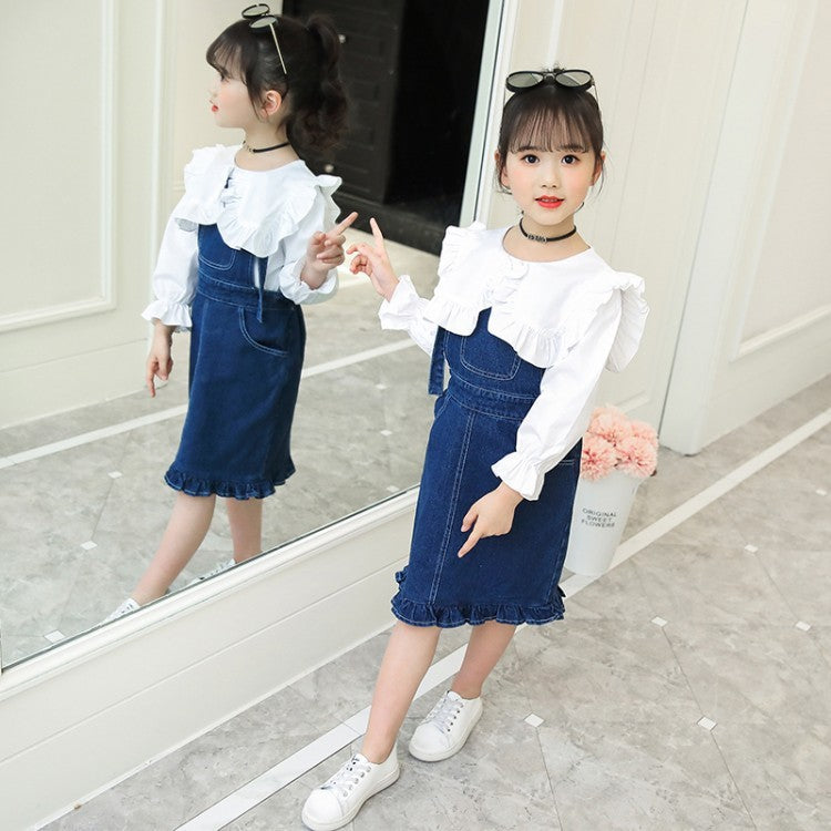 Girls' Super Western Style Suit Skirt Autumn Clothes - KuzuSHOP