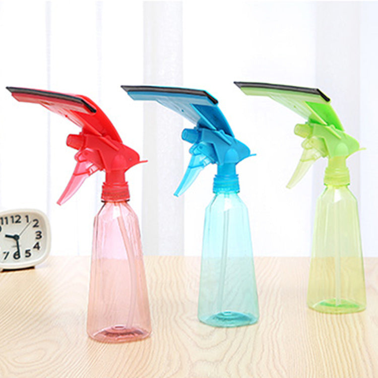 Glass Cleaning Brush with Water Spray Window Cleaner High-quality Aluminum Long Handle Wiper and Cloth Combo Silicone - KuzuSHOP