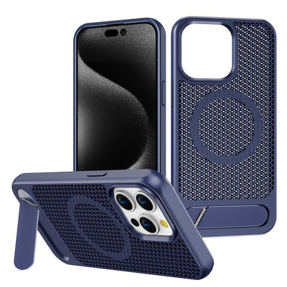 Bracket Phone Case Suitable Grid Cooling Magnetic Suction - KuzuSHOP