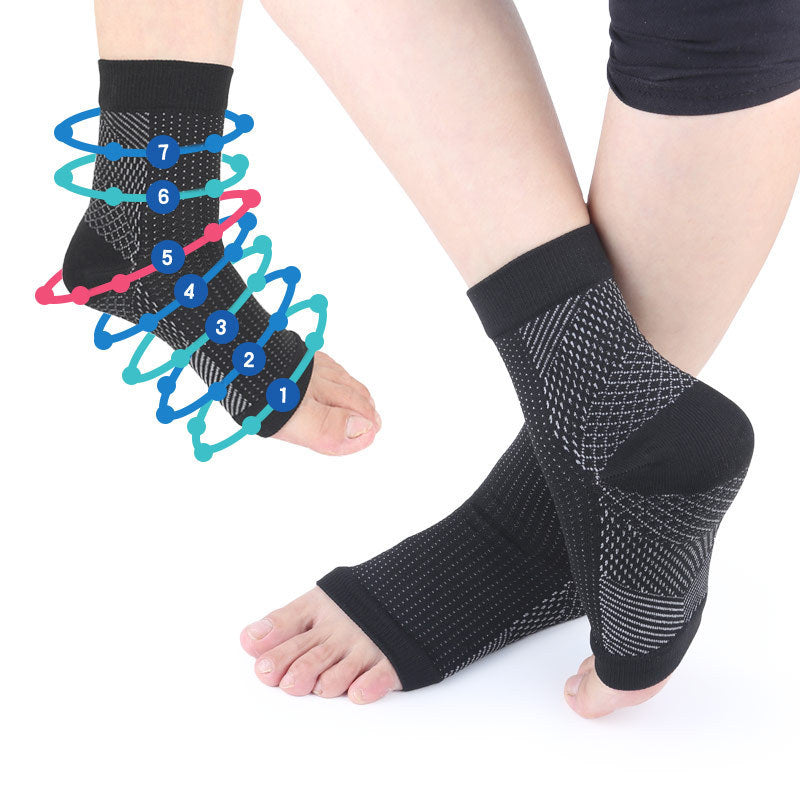 Compression Socks Foot Sleeve Relieve Swelling Open Toe Socks Cycling Running Basketball Sports Socks Women Men - KuzuSHOP