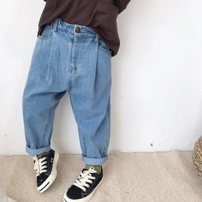 Children's ins versatile jeans - KuzuSHOP