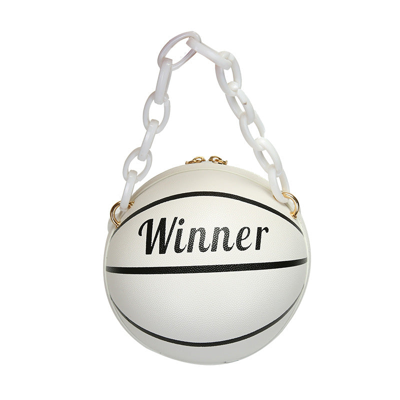 Bags for women, super hot ins personality basketball bag, new popular versatile shoulder crossbody bag, Korean style small round bag