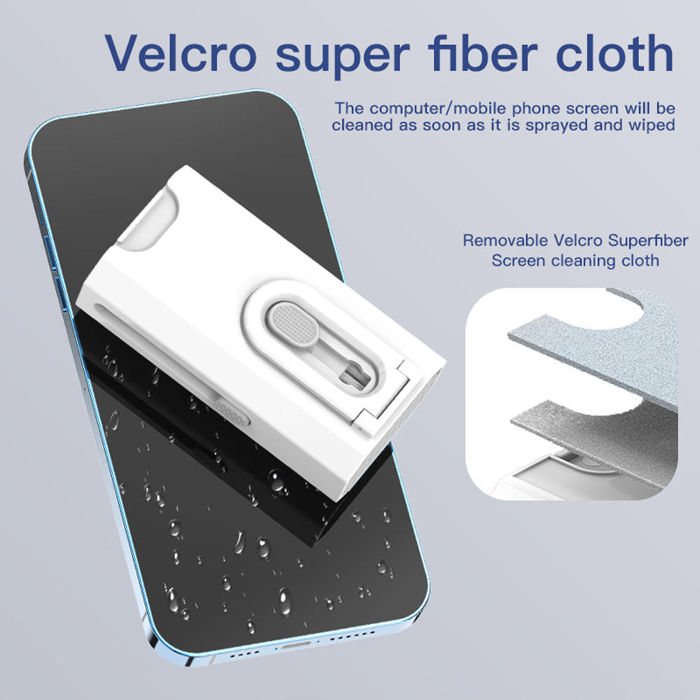 8 In 1 Multifunctional Swipe Clean Dust Keyboard Phone Screen Lens Earbuds Sponge Cleaning Brush Kit Set - KuzuSHOP