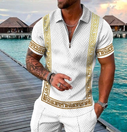 European And American POLO Lapel New Casual Short-sleeved T-shirt - KuzuSHOP