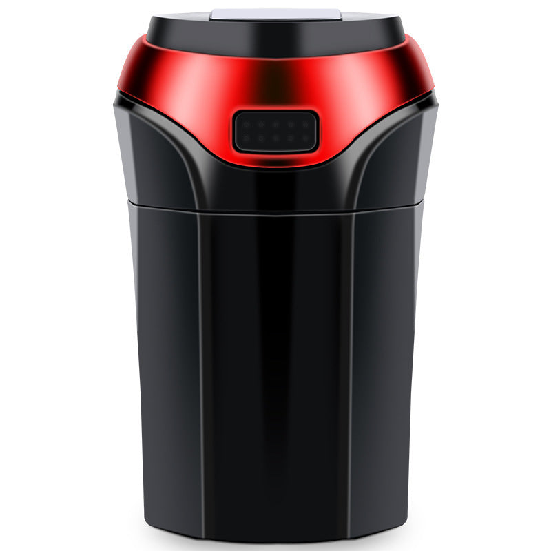 Portable Solar Rechargeable Car Ashtray Detachable Car Ashtray With Led Light Windproof Outdoor Travel Home Use - KuzuSHOP