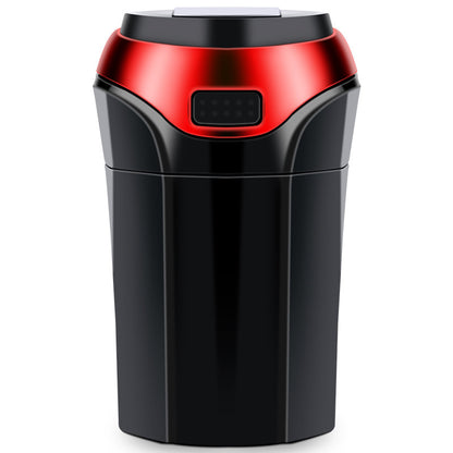 Portable Solar Rechargeable Car Ashtray Detachable Car Ashtray With Led Light Windproof Outdoor Travel Home Use - KuzuSHOP
