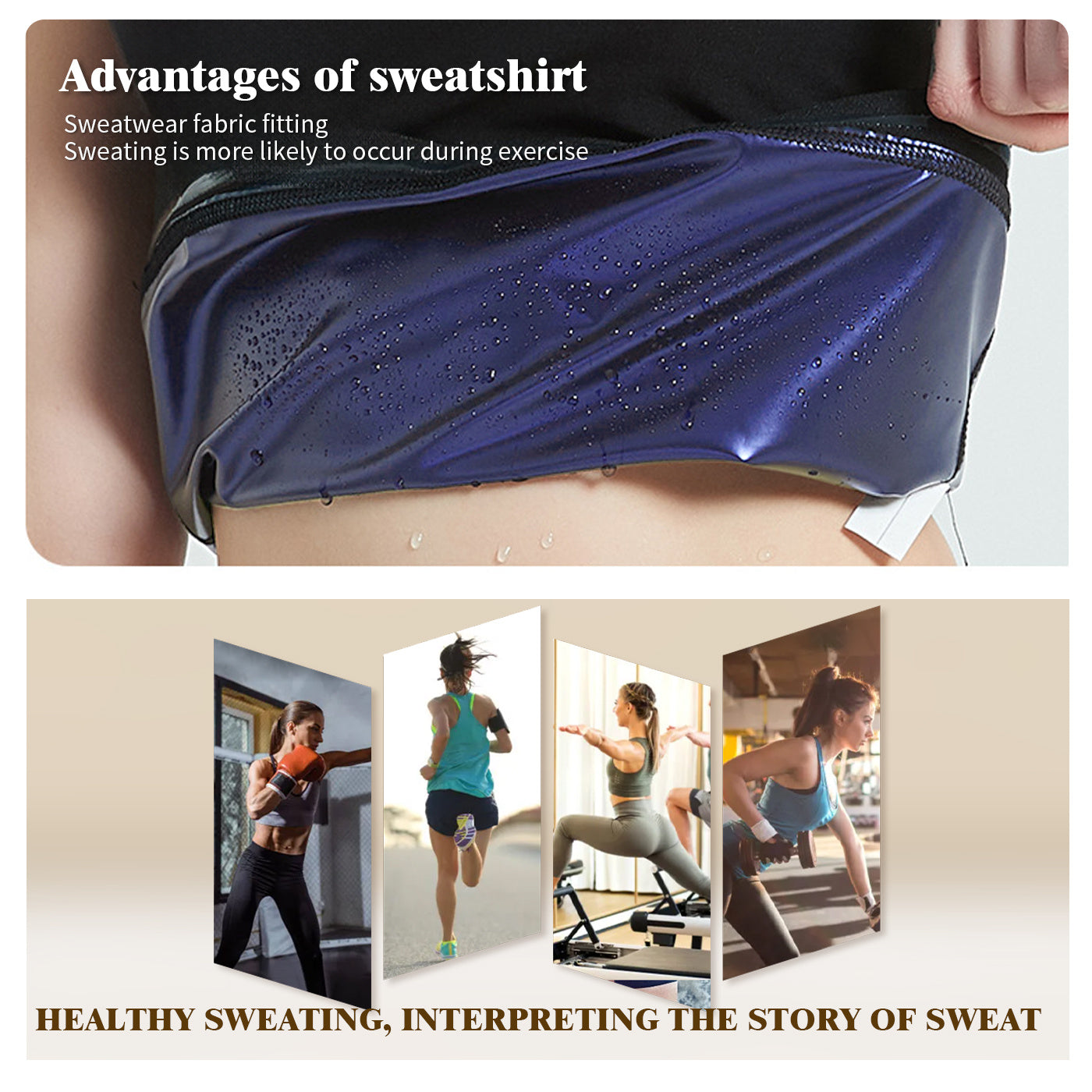 Women's Sweatshirt Yoga Running Exercise Shapewear - KuzuSHOP