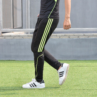 Man straight tube pants leisure pants thin outdoor fitness running FOOTBALL PANTS fast dry casual clothing wholesale - KuzuSHOP
