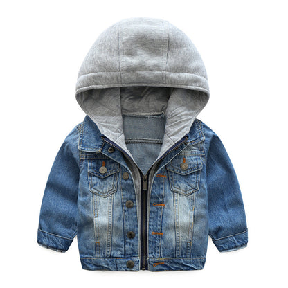 Boys And Children Washed Soft Denim Jacket - KuzuSHOP