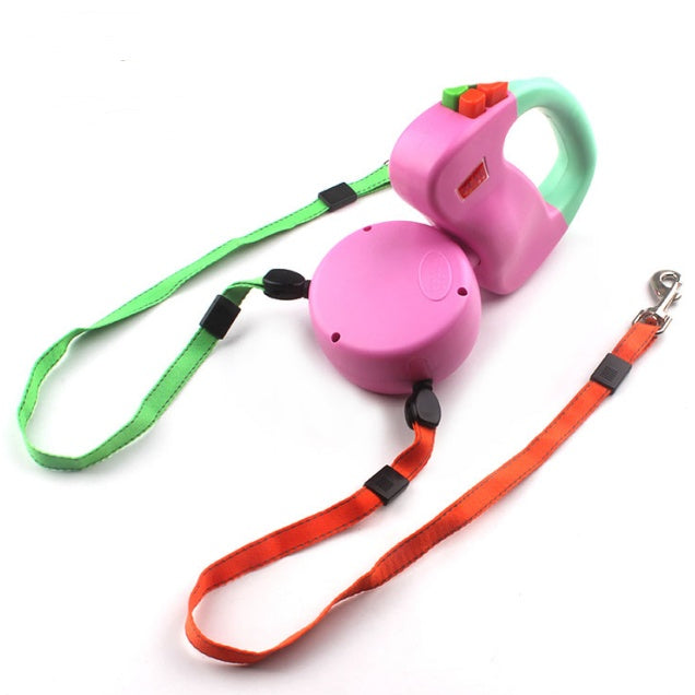 Retractable Dual Pet Dog Walking Leash - KuzuSHOP