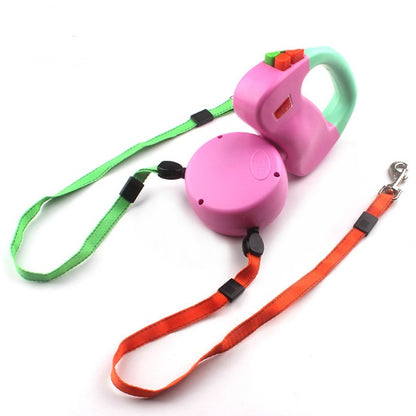 Retractable Dual Pet Dog Walking Leash - KuzuSHOP