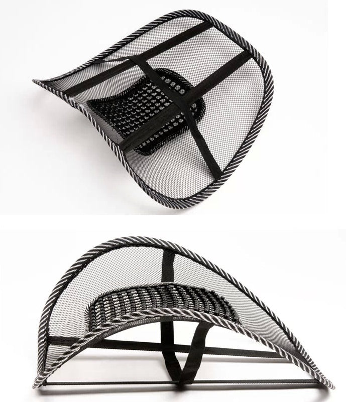 Top Quality Black Mesh Lumbar Brace Support Home Office Car Seat Chair Cushion - KuzuSHOP
