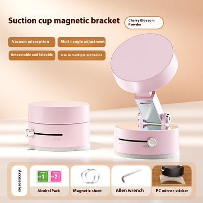Vacuum Magnetic Suction Cup Mobile Phone Holder – Double-Sided Swivel Stand for Universal Use, Adjustable and Secure