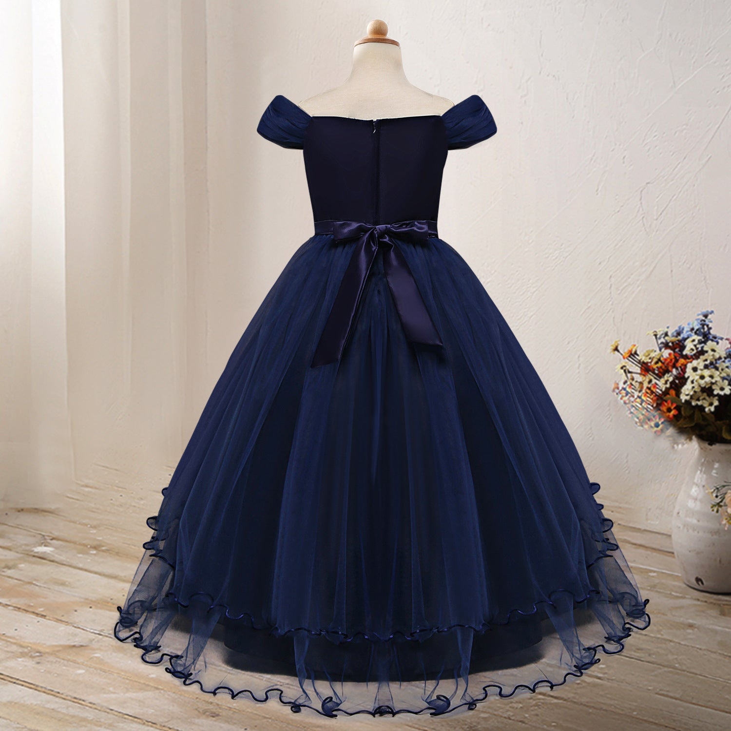 One-shoulder Princess Flower Dress Costume - KuzuSHOP