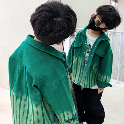 Fashionable And Personalized Boy's Spring Denim Jacket - KuzuSHOP