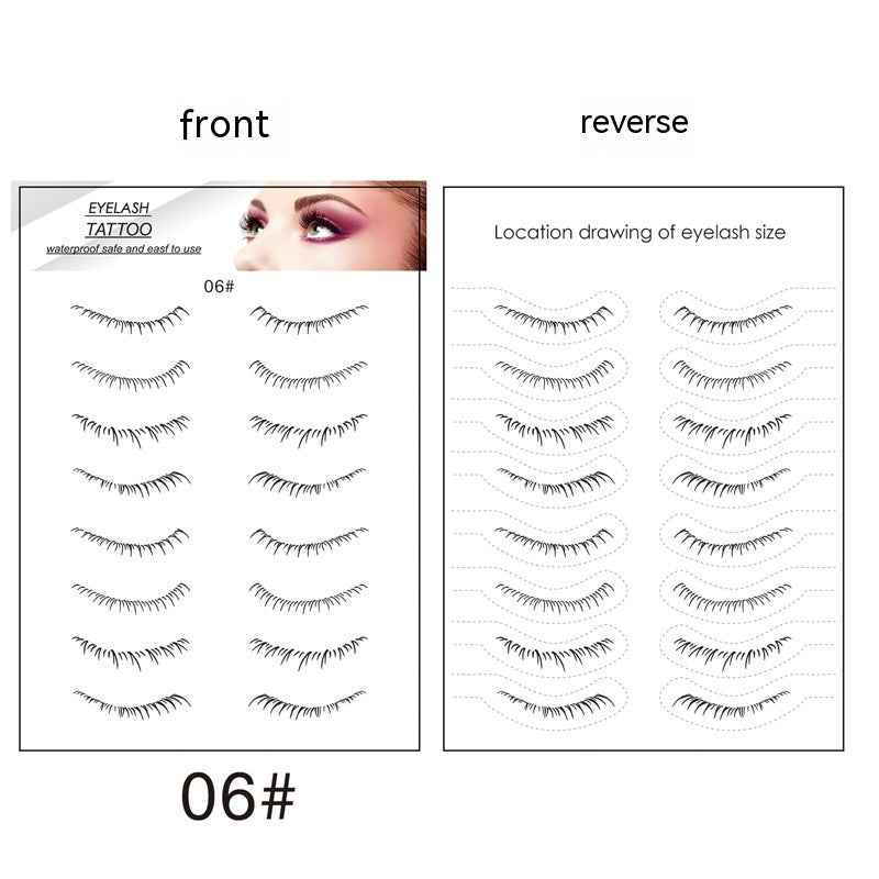 Lower Eyelashes Tattoo Sticker Disposable Waterproof