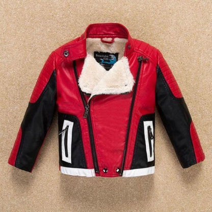 Boy's Thickened Leather Jacket Is Handsome - KuzuSHOP