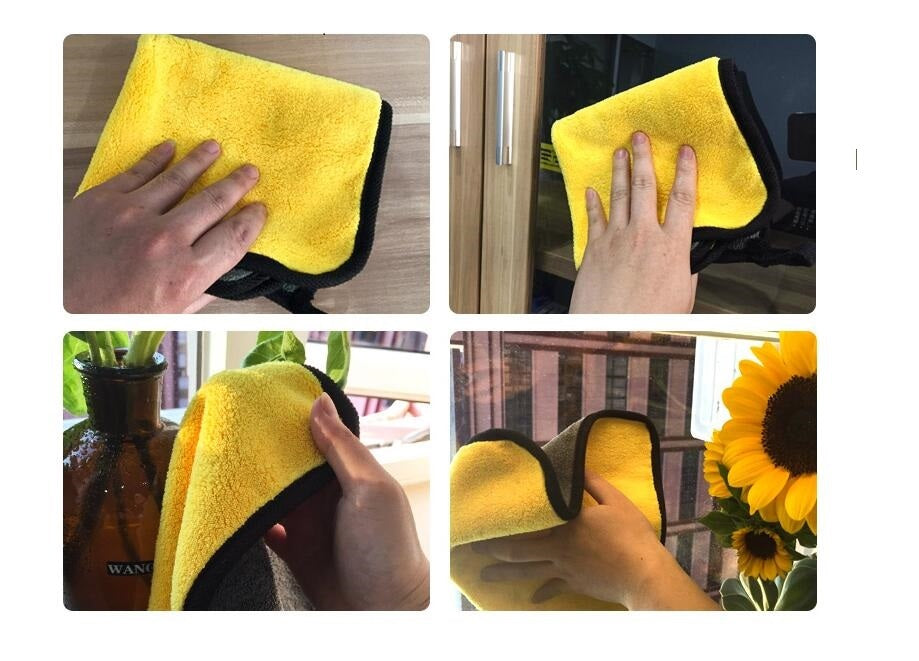 Car wash towel cleaning cloth special towel not lint car glass absorbent rag non-deer skin towel thickening without leaving marks - KuzuSHOP