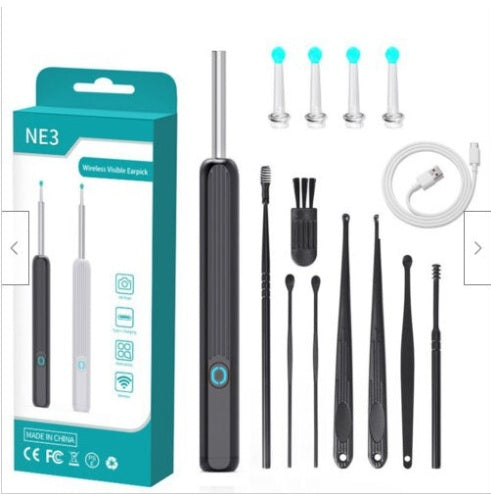 NE3 Ear Cleaner Otoscope Ear Wax Removal Tool With Camera LED Light Wireless Ear Endoscope Ear Cleaning Kit For I-phone - KuzuSHOP