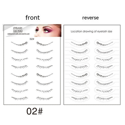 Lower Eyelashes Tattoo Sticker Disposable Waterproof