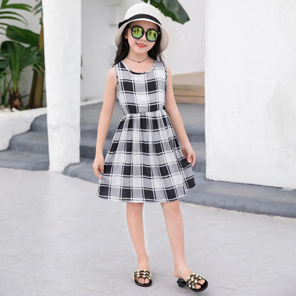 Girls' Rayon Breathable Print Beach Dress - KuzuSHOP