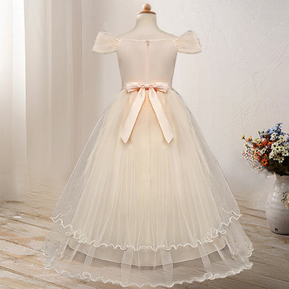 One-shoulder Princess Flower Dress Costume - KuzuSHOP