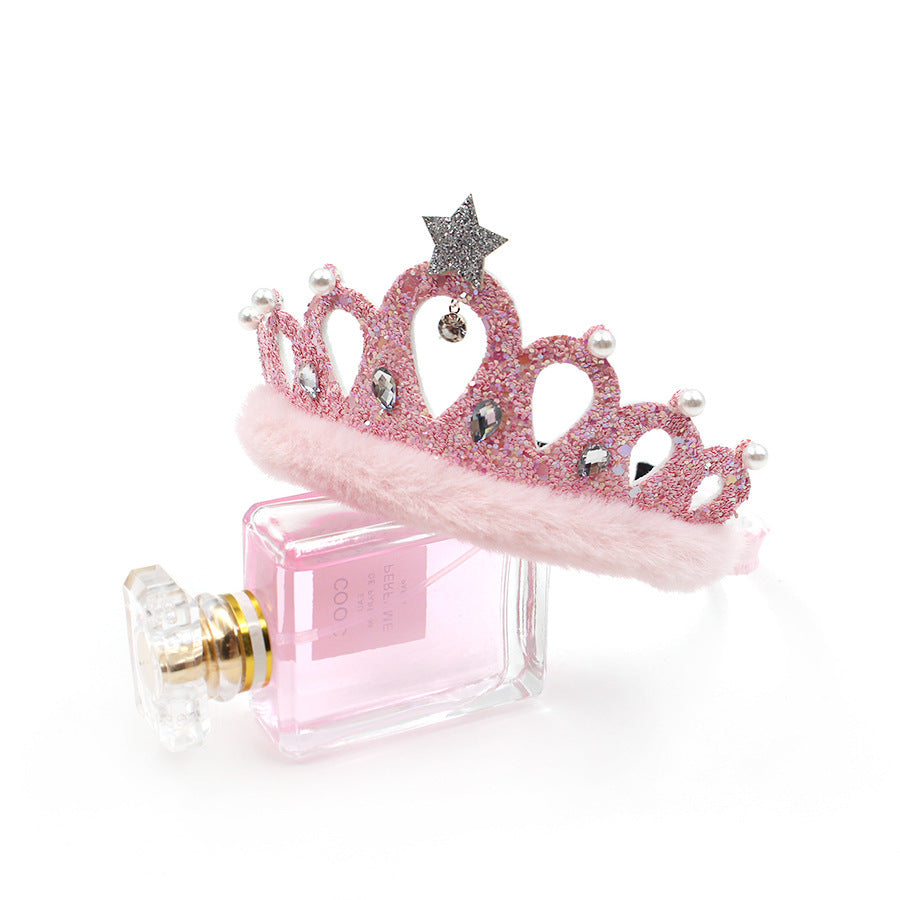 Children's Hair Accessories New Sequined Crystal Crown Girls - KuzuSHOP