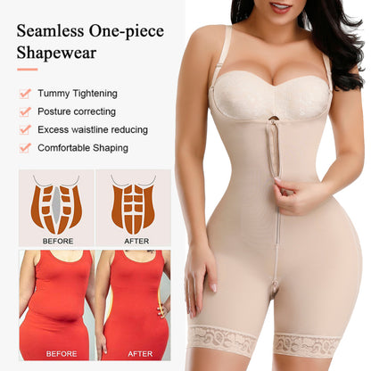Women's Stretch Mesh Shapewear Pants with Zipper